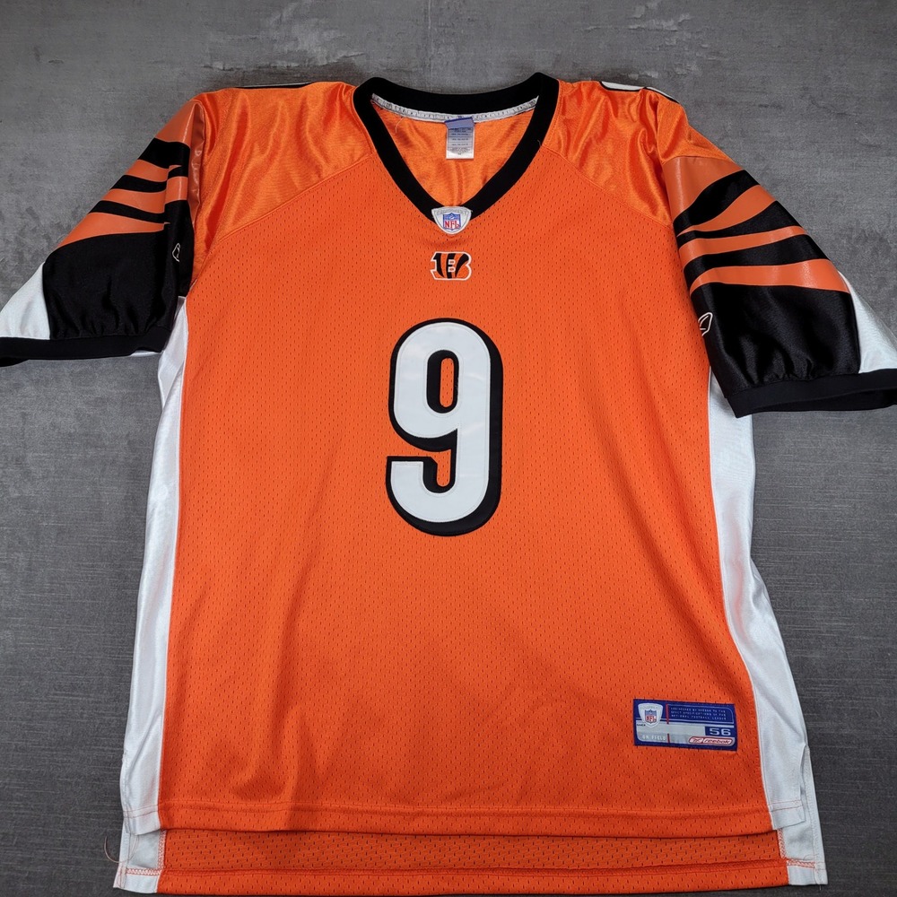 Reebok NFL Vintage Cincinnati Bengals Carson Palmer #9 Embroidered Size 56‎